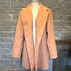 Women's Tan Coat 100% polyester Size 2XL